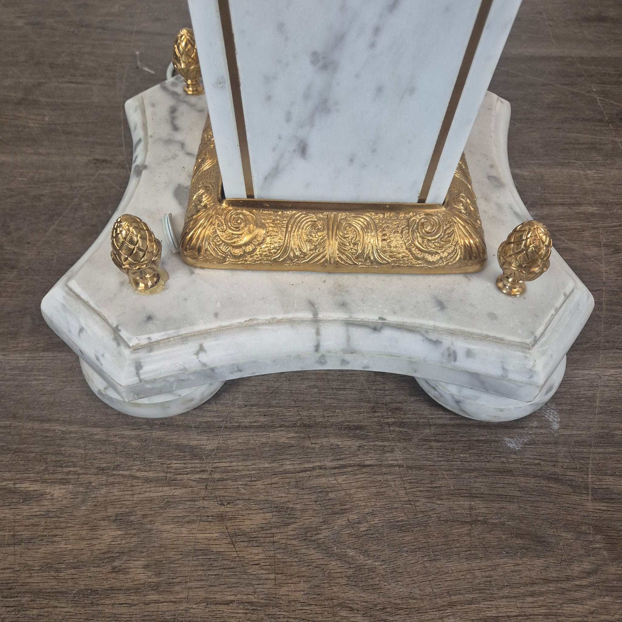 Set Stehlampen Laternen Messing Marmor 2,10 m – Bild 23