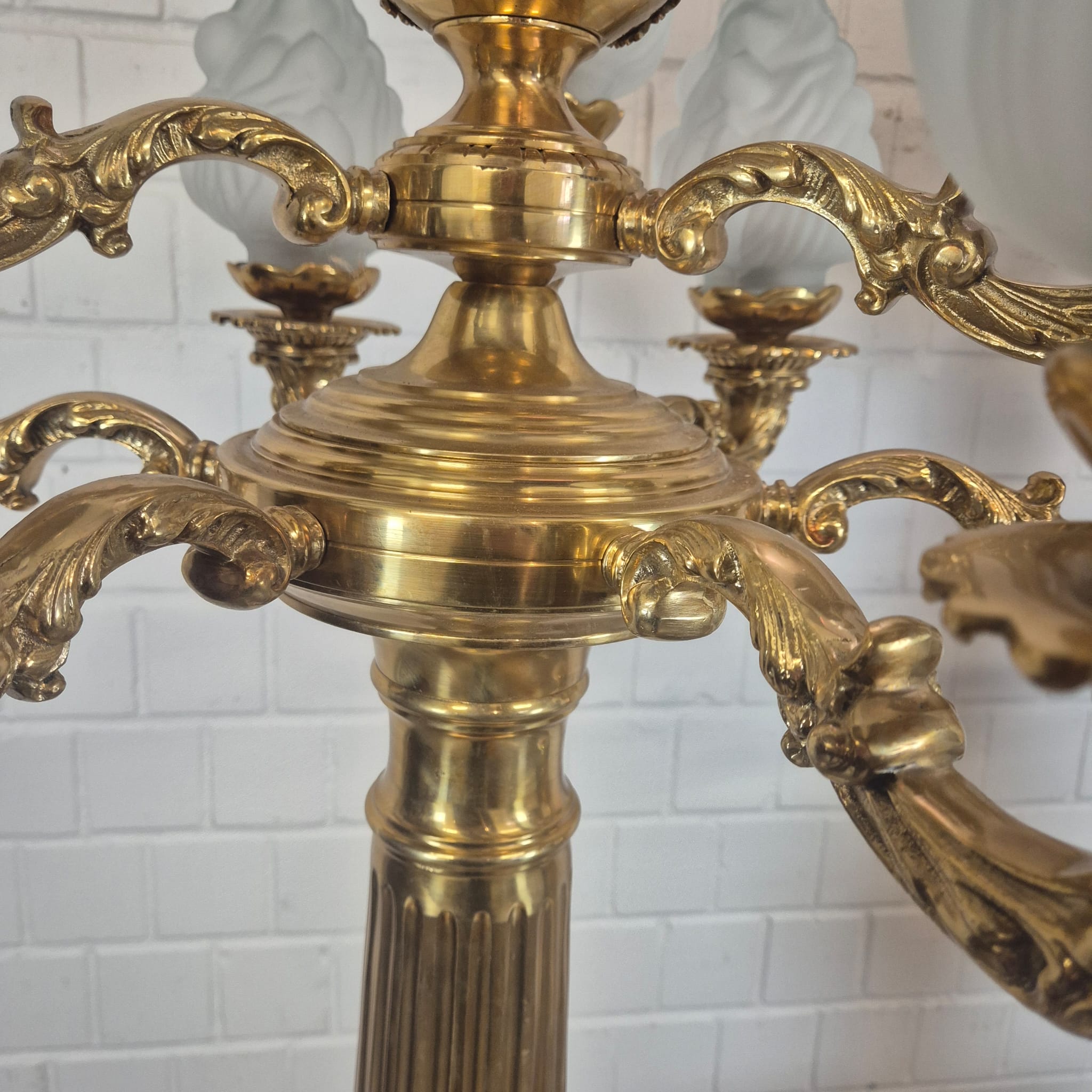 Set Stehlampen Laternen Messing Marmor 2,10 m – Bild 18