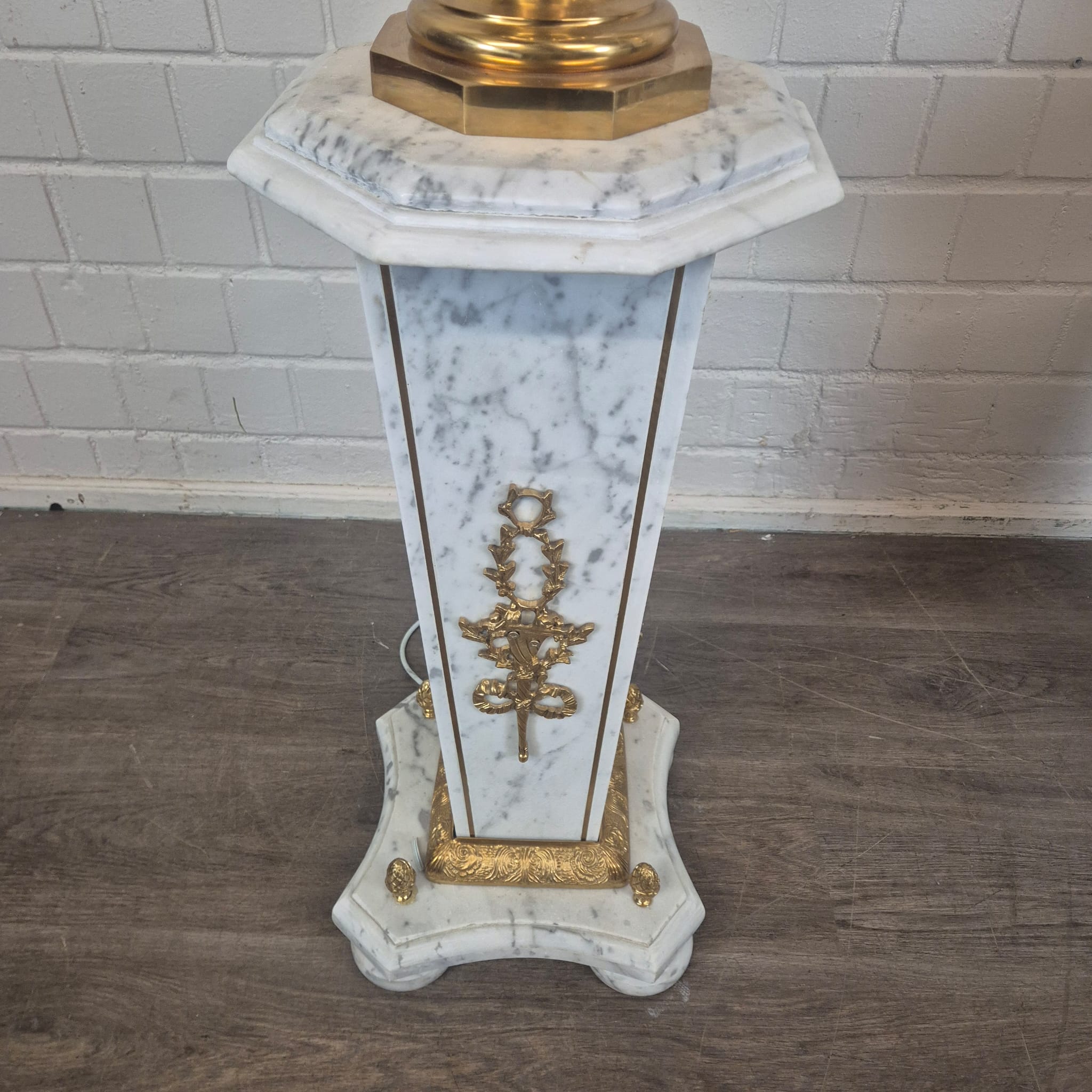 Set Stehlampen Laternen Messing Marmor 2,10 m – Bild 21