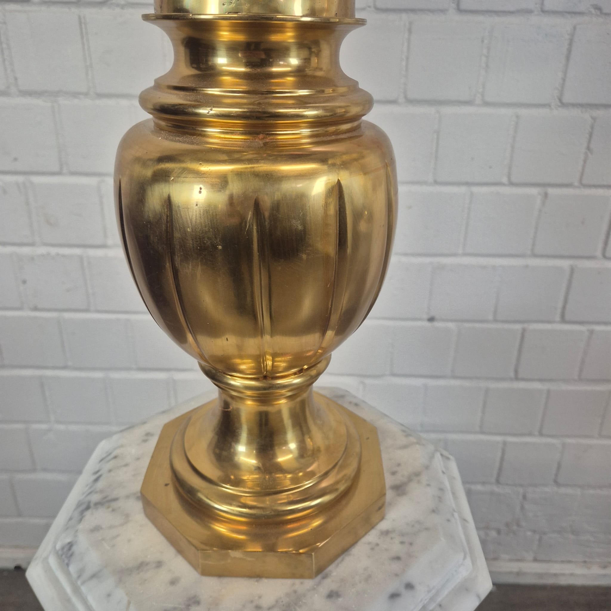 Set Stehlampen Laternen Messing Marmor 2,10 m – Bild 20