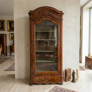 Geschirrschrank Vitrine Historismus 1890 Nussbaum
