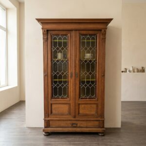 Vitrine Bücherschrank Gründerzeit 1880 Eiche