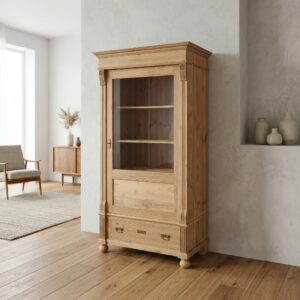 Vitrine Geschirrschrank Jugendstil 1900 Kiefer