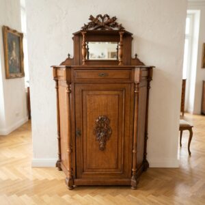 Vertiko mit Aufsatz Gründerzeit 1880 Nussbaum