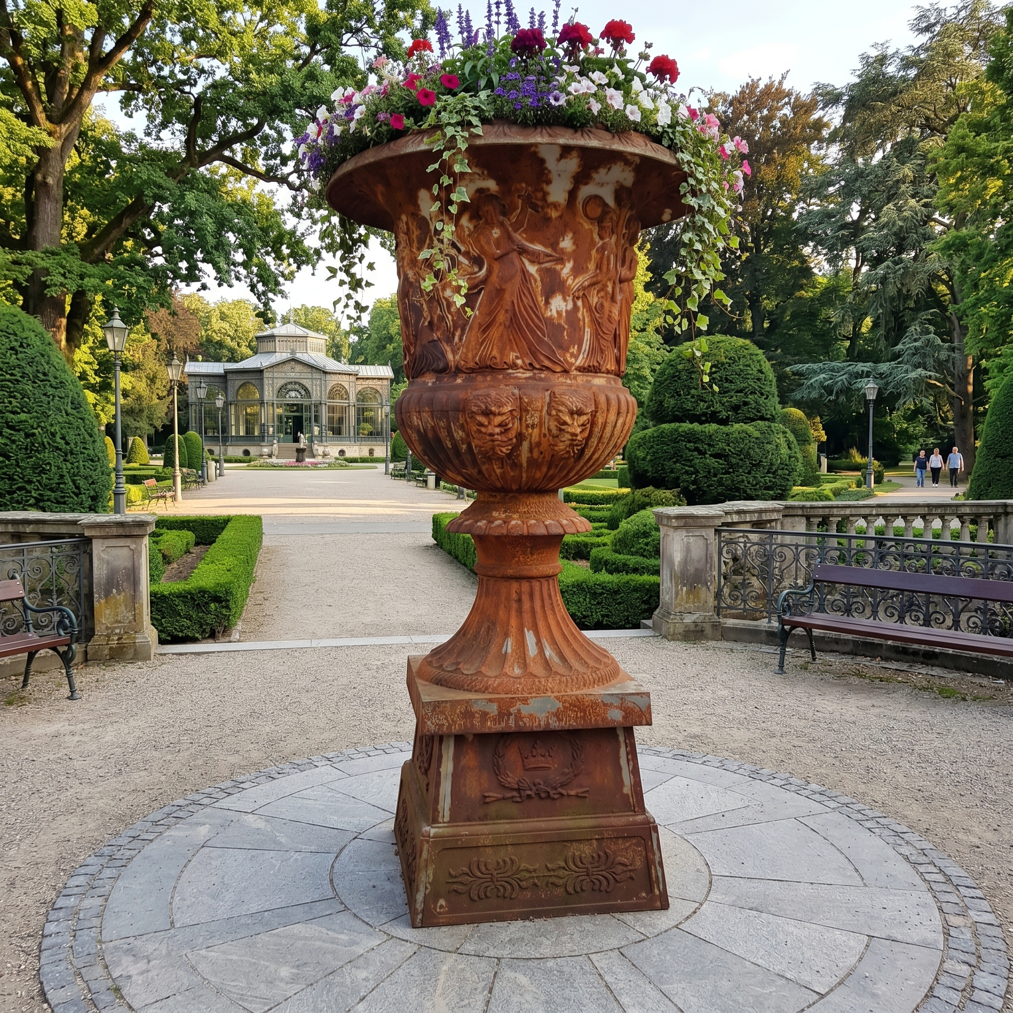 Vase auf Sockel Gusseisen 2,70 m – Bild 2