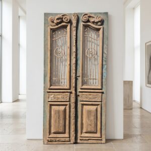Tür Eingangstür Haustür Jugendstil 1890 Massivholz