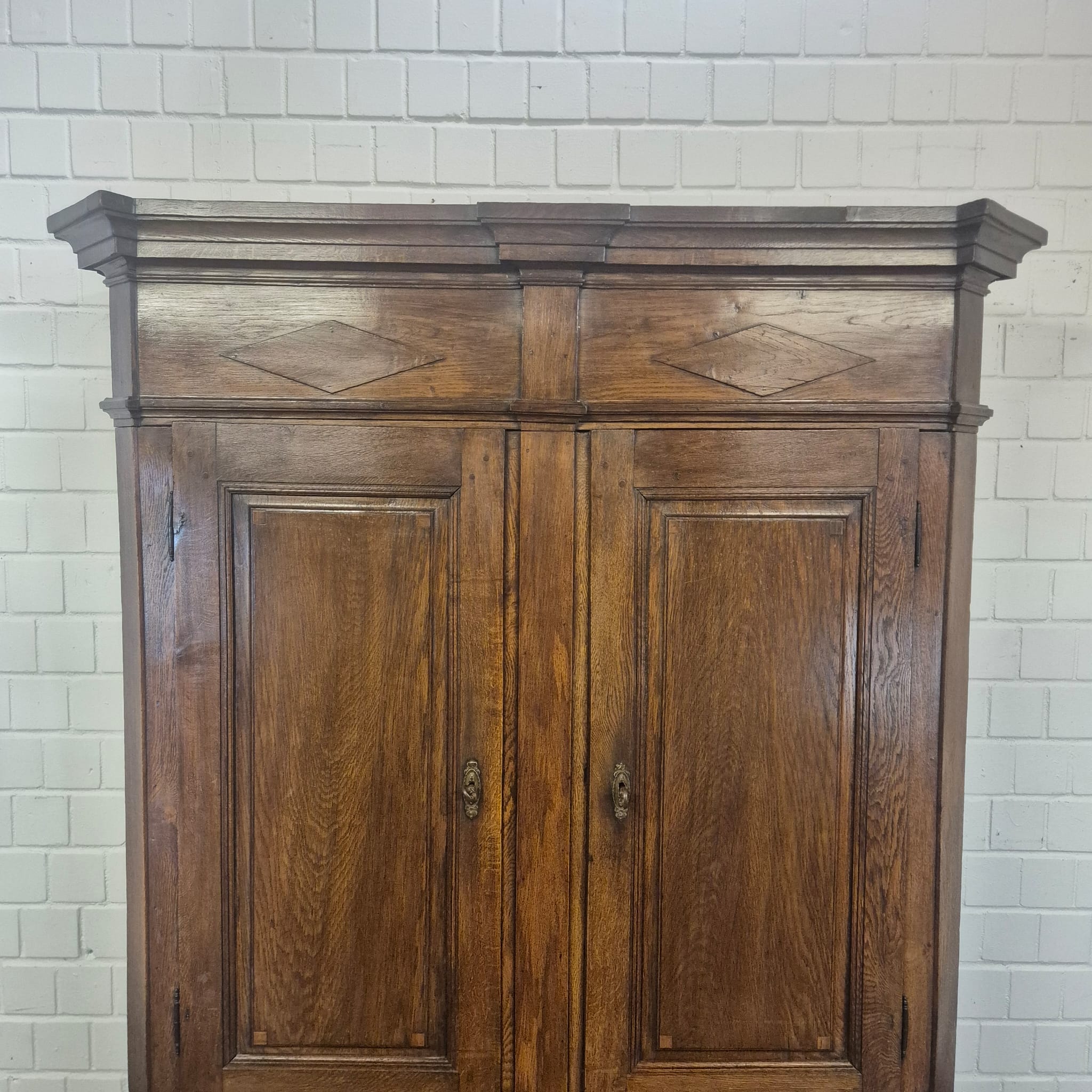 Schrank Kleiderschrank Spätbarock 1810 Eiche – Bild 6