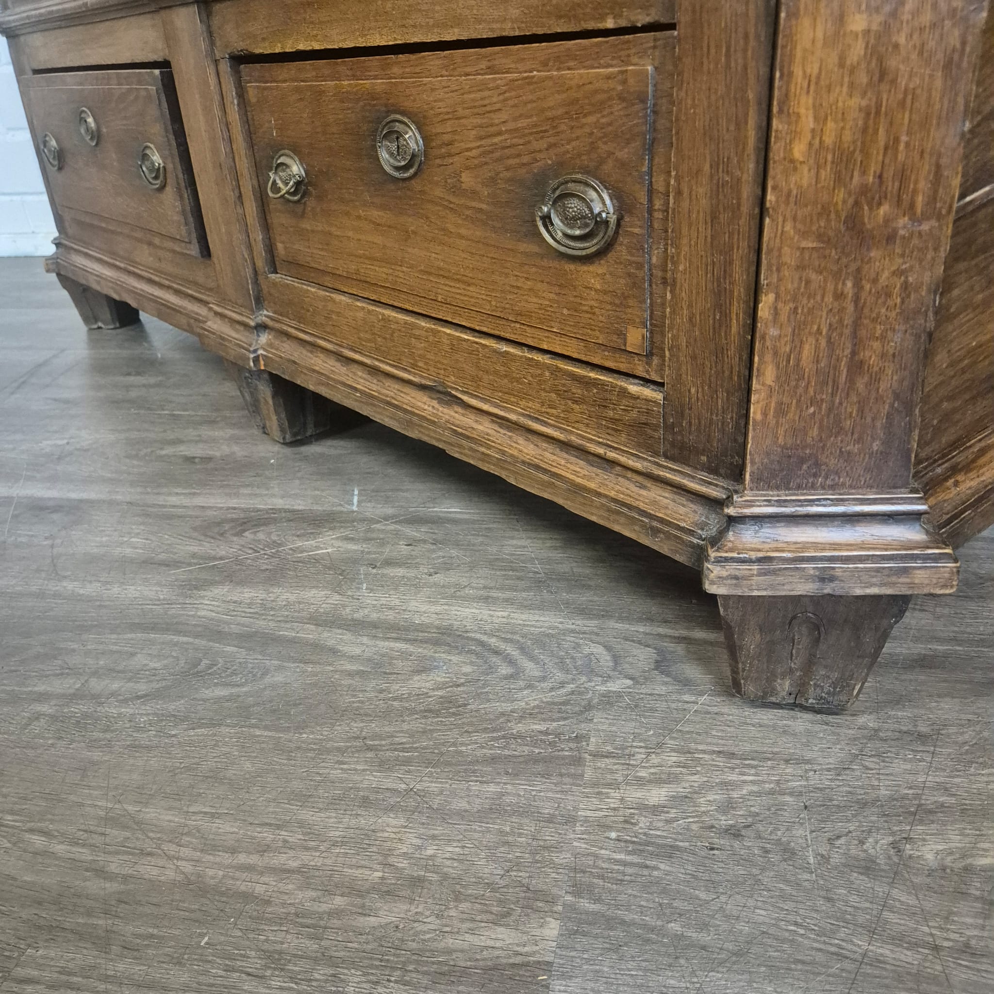Schrank Kleiderschrank Spätbarock 1810 Eiche – Bild 13