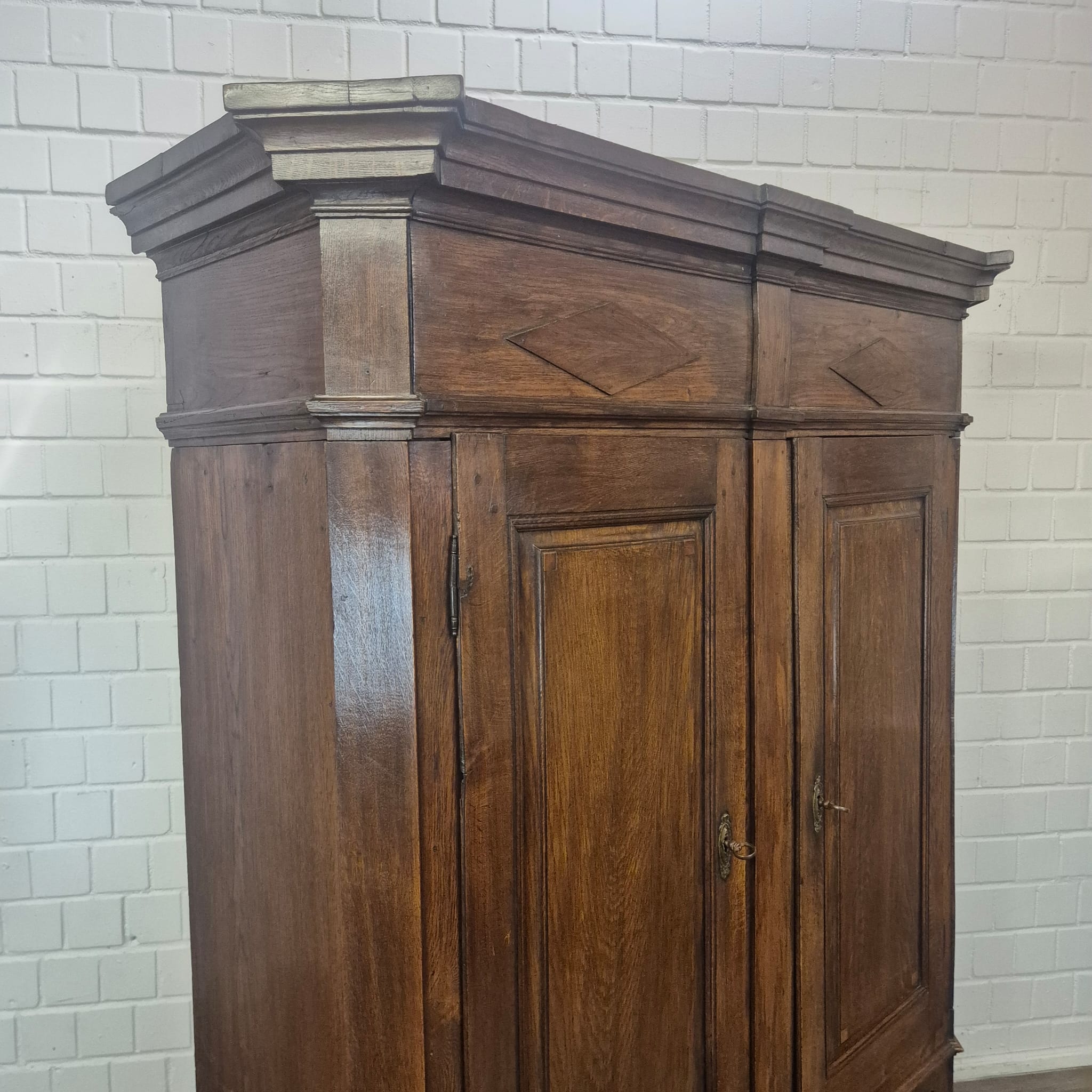 Schrank Kleiderschrank Spätbarock 1810 Eiche – Bild 8
