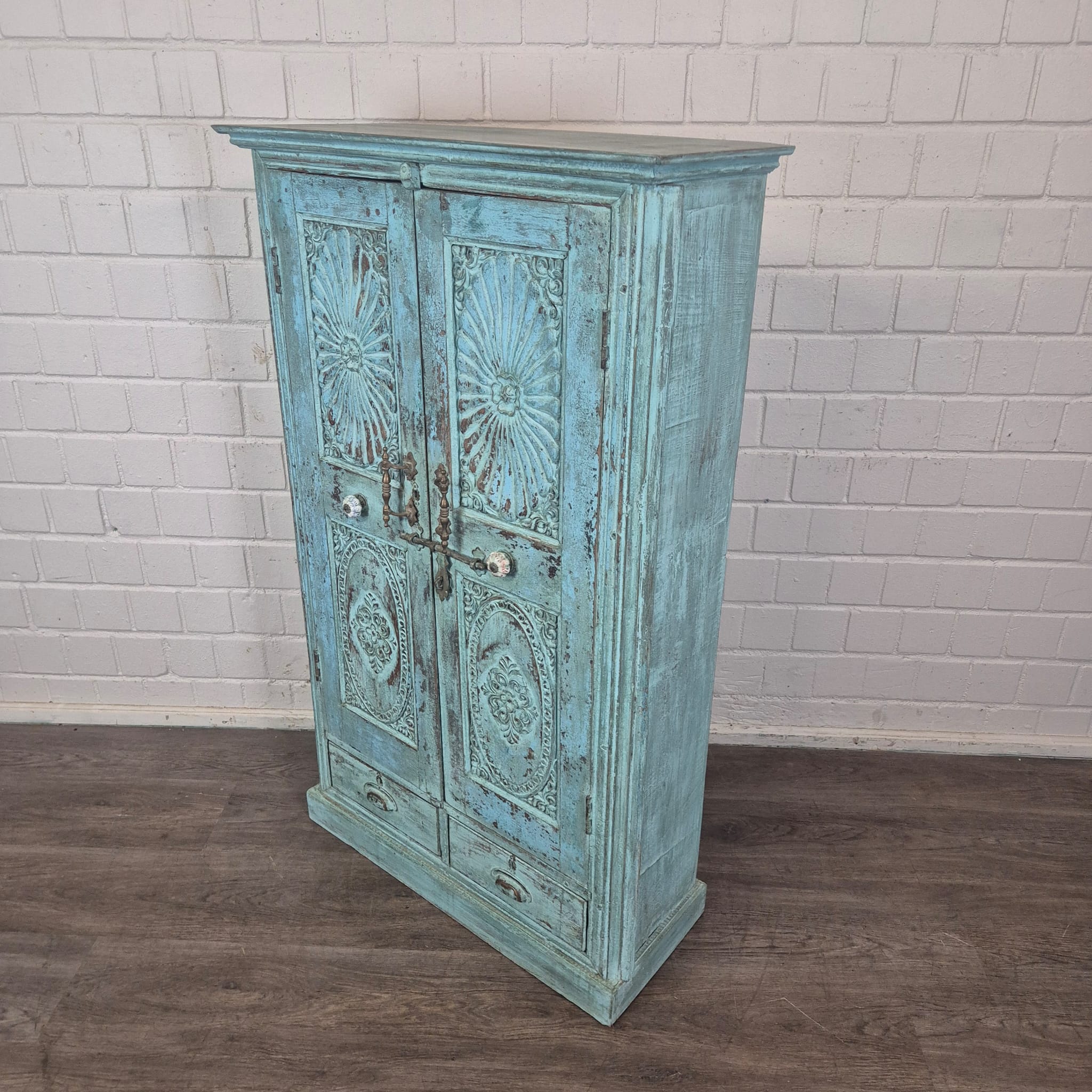 Schrank Beistellschrank Teakholz 0,86 m – Bild 5