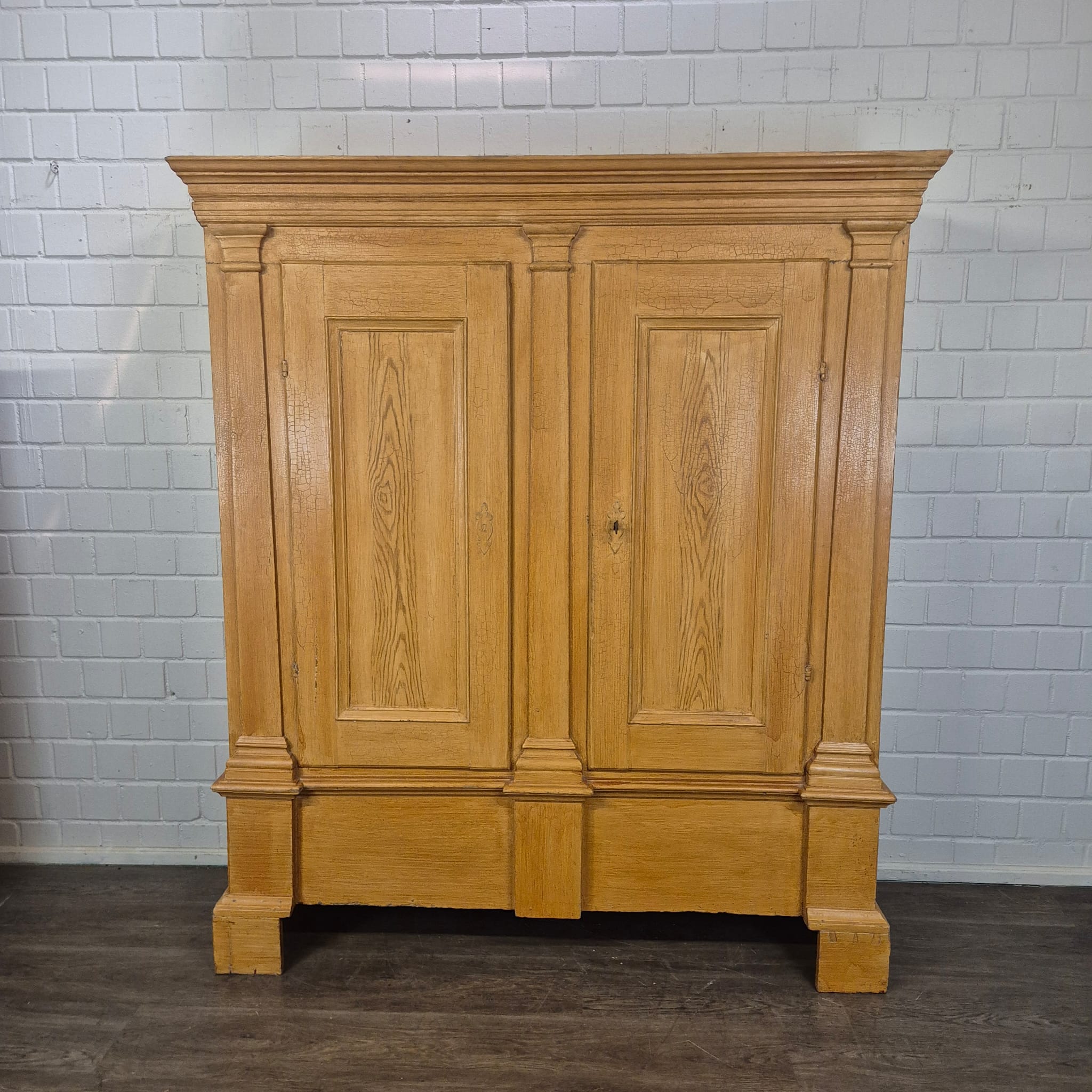 Schrank Kleiderschrank Spätbarock Klassizismus 1780 Eiche – Bild 3
