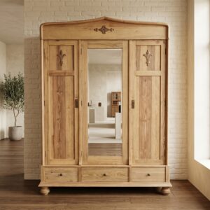 Schrank Kleiderschrank Jugendstil 1900 Kiefer