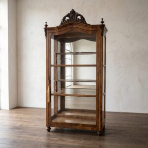 Vitrine Bücherschrank Louis Philippe 1870 Nussbaum