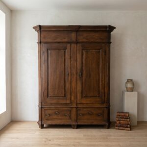 Schrank Kleiderschrank Spätbarock 1810 Eiche