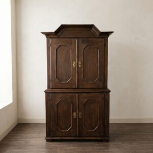 Aufsatzschrank Kleiderschrank Barock 1750 Eiche