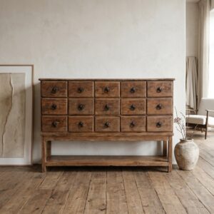 Apothekerschrank Sideboard Kolonialstil 1850 Teakholz