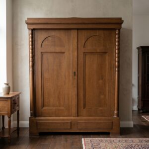 Kleiderschrank Spätbautzener Biedermeier 1850 Eiche