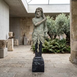Skulptur Herkules Bronze Marmor 1,85 m