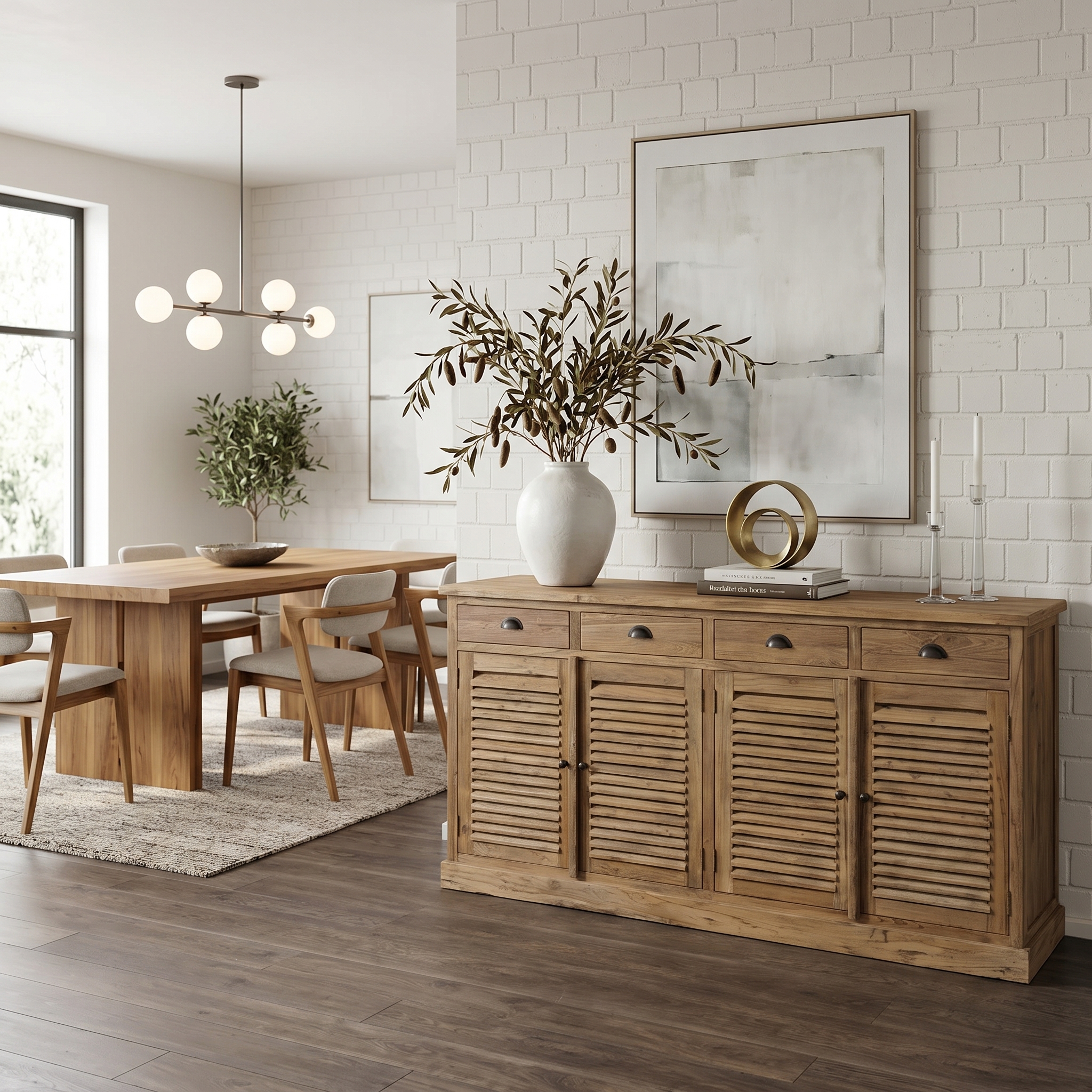 Anrichte Sideboard Louvre Teakholz 1,90 m – Bild 2