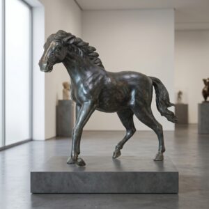 Dekoration Skulptur Pferd 1920 Bronze
