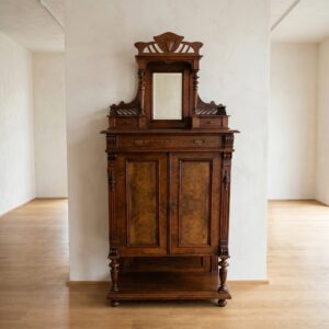Vertiko mit Aufsatz Jugendstil 1900 Nussbaum