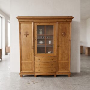 Vitrine Wohnzimmerschrank Jugendstil 1900 Kiefer