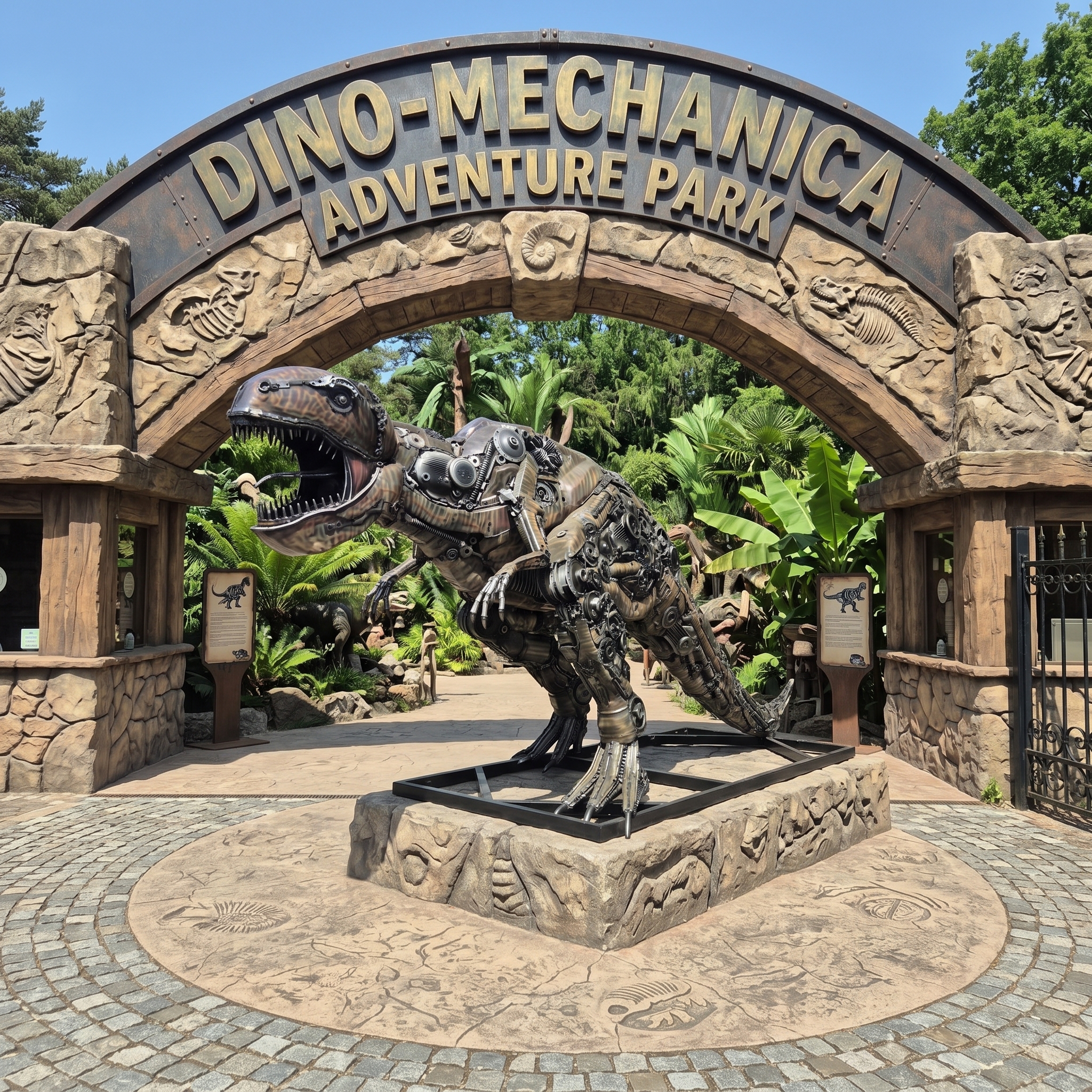 Skulptur Eri Sudarmono Dinosaurier T-Rex Stahl 3,88 m – Bild 2