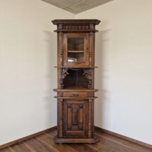 Eckschrank Schrank Neo-Renaissance 1900 Eiche