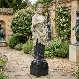 Skulptur Griechischer Gott Bacchus Bronze Marmor 1,81 m
