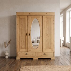 Kleiderschrank Dielenschrank Jugendstil 1910 Kiefer