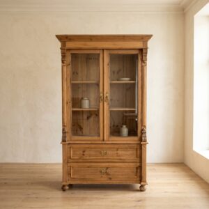 Geschirrschrank Vitrine Gründerzeit 1880 Kiefer