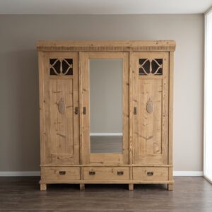 Schrank Kleiderschrank Jugendstil 1900 Kiefer