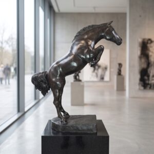 Springpferd Skulptur Dekoration Bronze 1,03 m