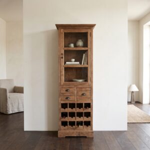 Weinregal Weinschrank Teakholz 0,70 m