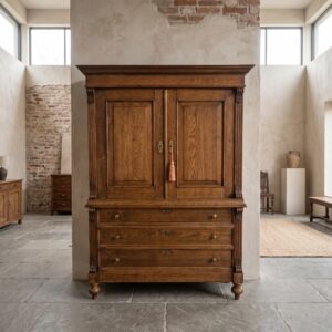 Kabinettschrank Wäscheschrank Gründerzeit 1880 Eiche