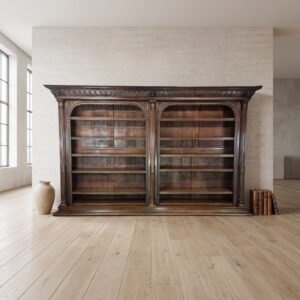 Bibliothekschrank Herrenzimmerschrank Neorenaissance 1880 Eiche
