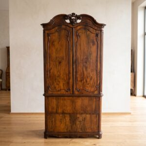 Wäscheschrank Aufsatzschrank Louis Philippe 1890 Nussbaum