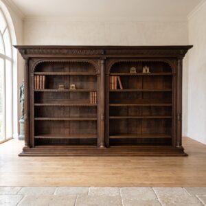 Bibliothekschrank Herrenzimmerschrank Neorenaissance 1880 Eiche