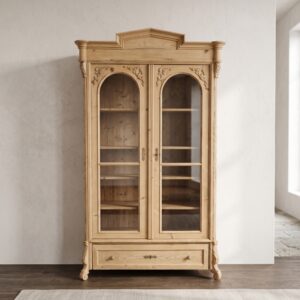 Vitrine Geschirrschrank Gründerzeit 1880 Kiefer