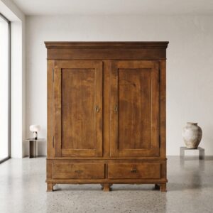Kleiderschrank Dielenschrank Biedermeier 1840 Eiche