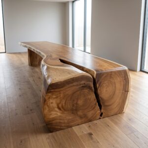 Suar-Baumstammtisch Esstisch Konferenztisch 4,25 m x 1,30 m