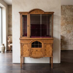 Vitrine Geschirrschrank Art Déco 1930 Eiche