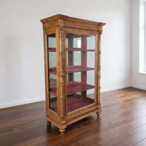 Sammlerschrank Vitrine Gründerzeit 1880 Ahorn