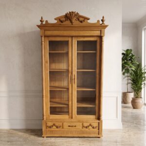 Vitrine Bücherschrank Gründerzeit 1880 Eiche