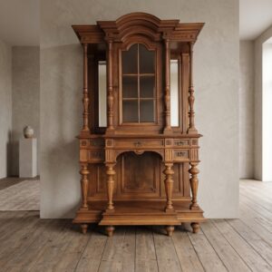 Aufsatzbuffet Prunkbuffet Gründerzeit 1890 Nussbaum