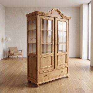 Geschirrschrank Vitrine Gründerzeit 1890 Kiefer