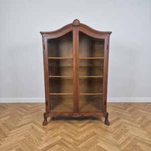 Vitrine Geschirrschrank Chippendale-Stil 1950 Eiche