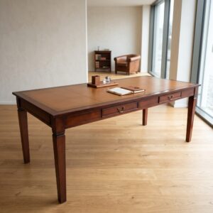 Bibliothekstisch Partner-Schreibtisch Mahagoni 2,10 m x 0,90 m
