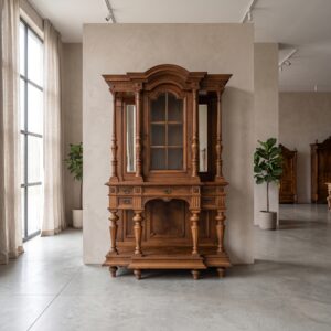 Aufsatzbuffet Prunkbuffet Gründerzeit 1890 Nussbaum