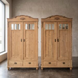 Set Schränke Kleiderschränke Jugendstil 1900 Kiefer